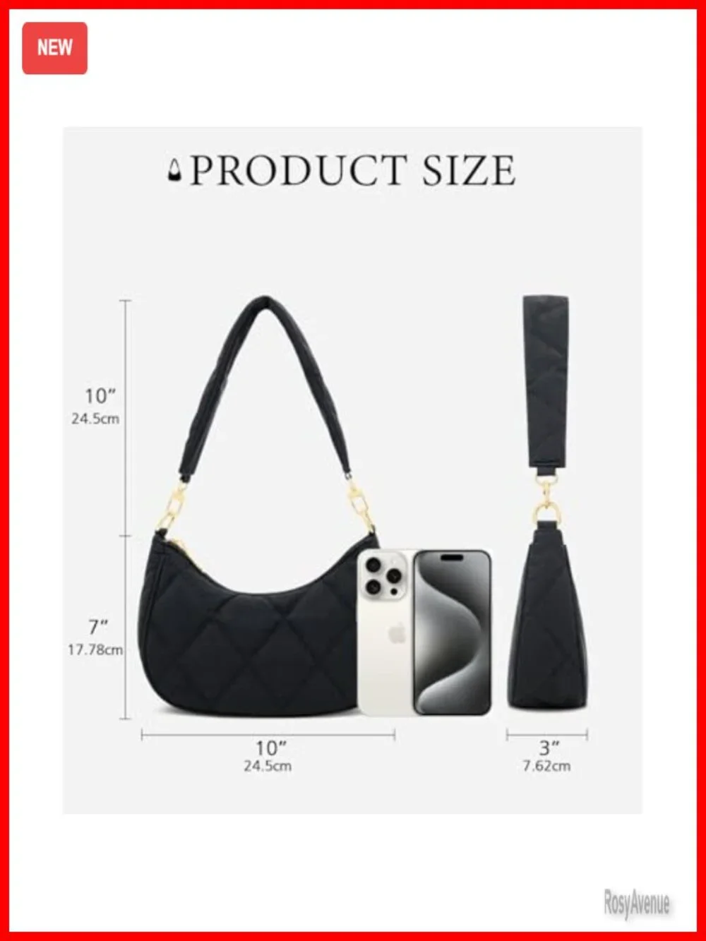 Convertible Puffer Tote Bag with 2 Straps, Nylon Hobo Shoulder Crossbody